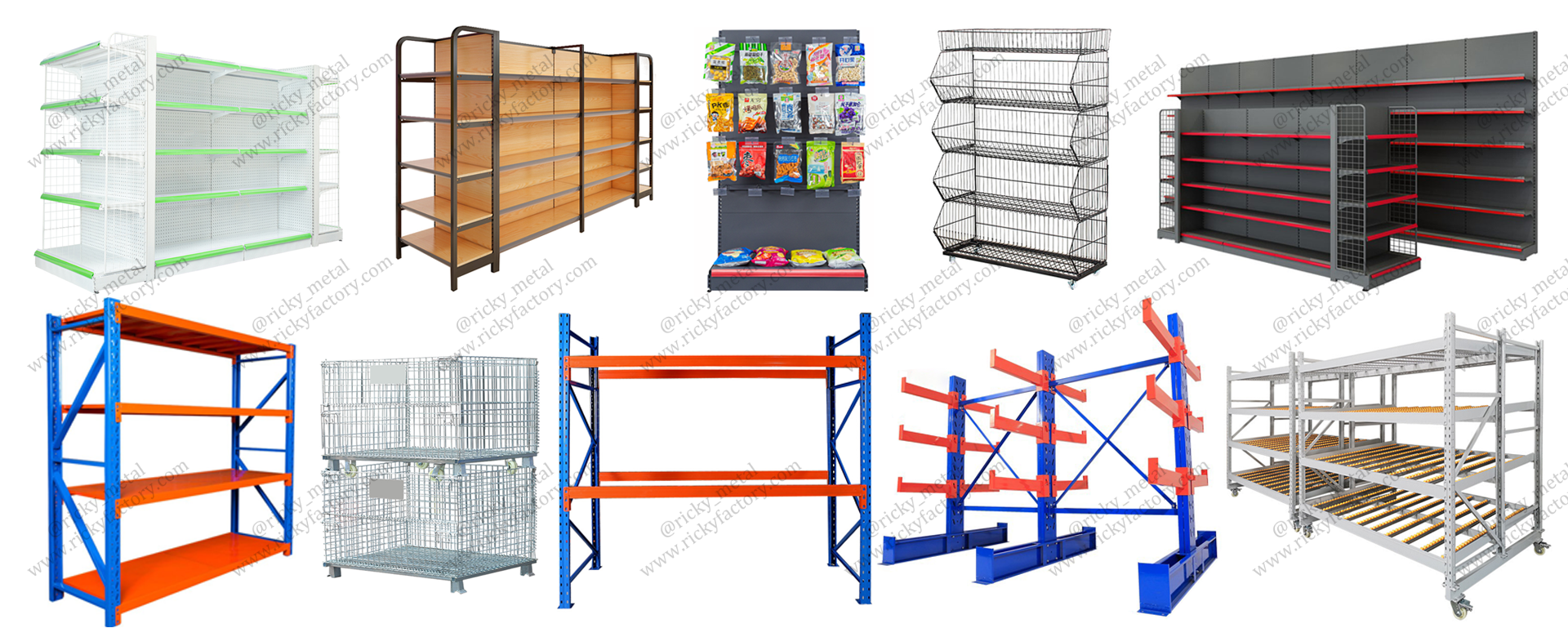 supermarket shelves and storage racks and dispaly shelving