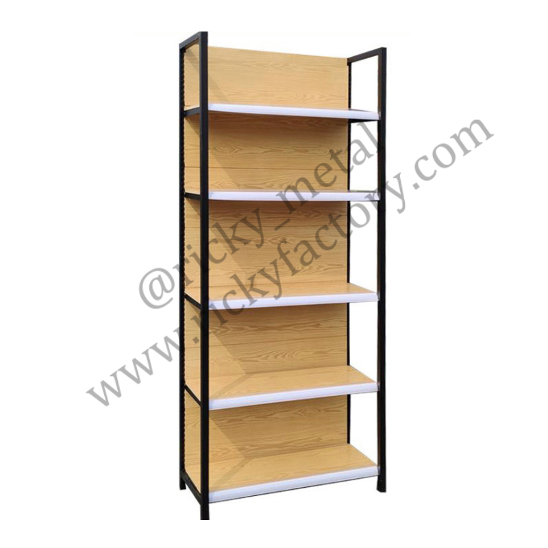 four-columns shelf wood color