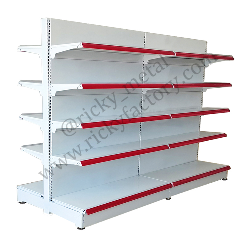 one row double side shelves
